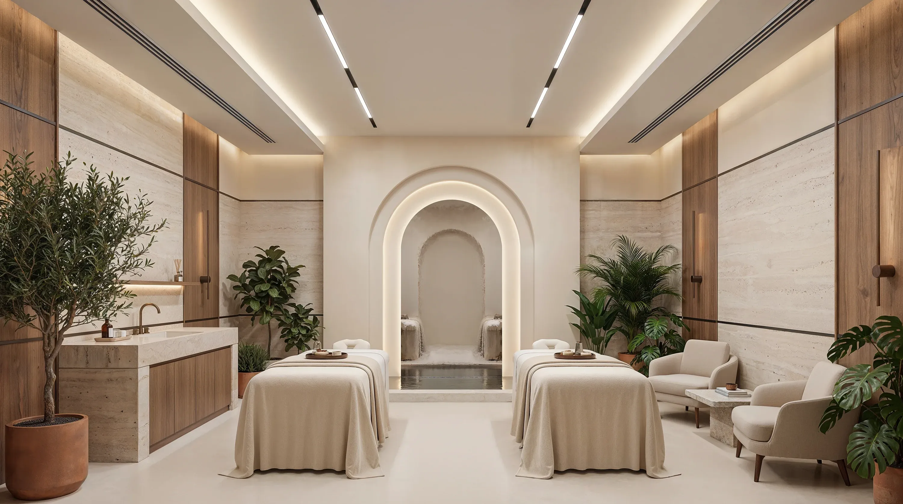 A treatment room at the Mira Ocean Estates wellness centre